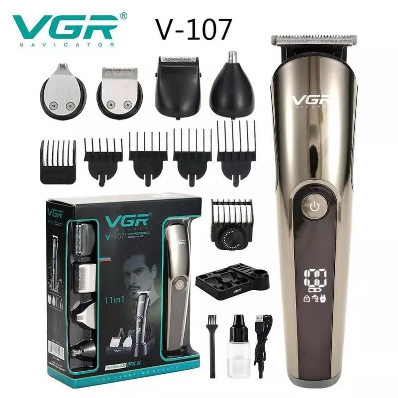 ست ماشین اصلاح مو بدن وی جی ار مدل V-107- ریحانه شاپ