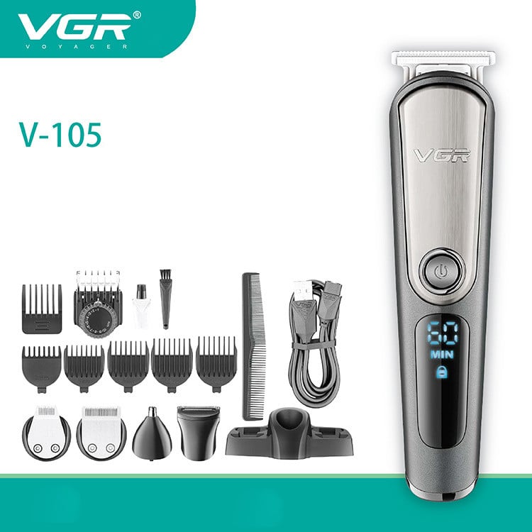 خرید اینترنتی ست ماشین اصلاح مو بدن وی جی ار مدل V-105
