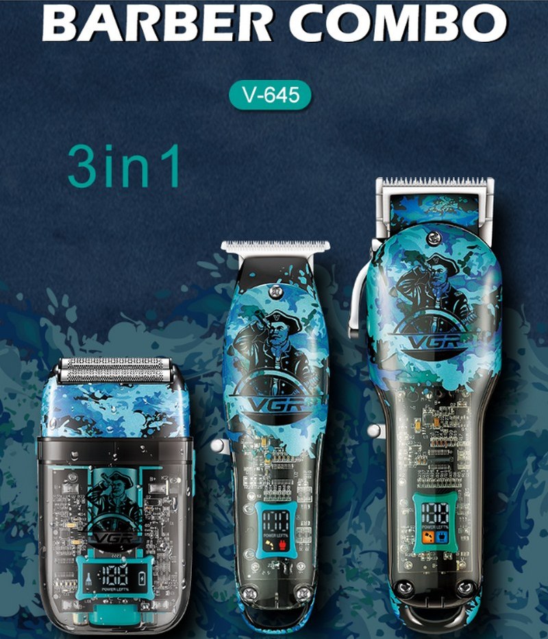 ست حجم زن خط زن و شیور وی جی آر v-645 - ریحانه شاپ